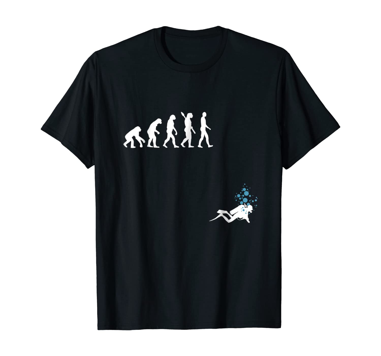 Evolution of Man Funny Scuba Diving T-Shirt