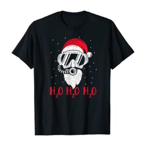 Diving Santa H2O H2O H2O funny Christmas Dive XMAS T-Shirt