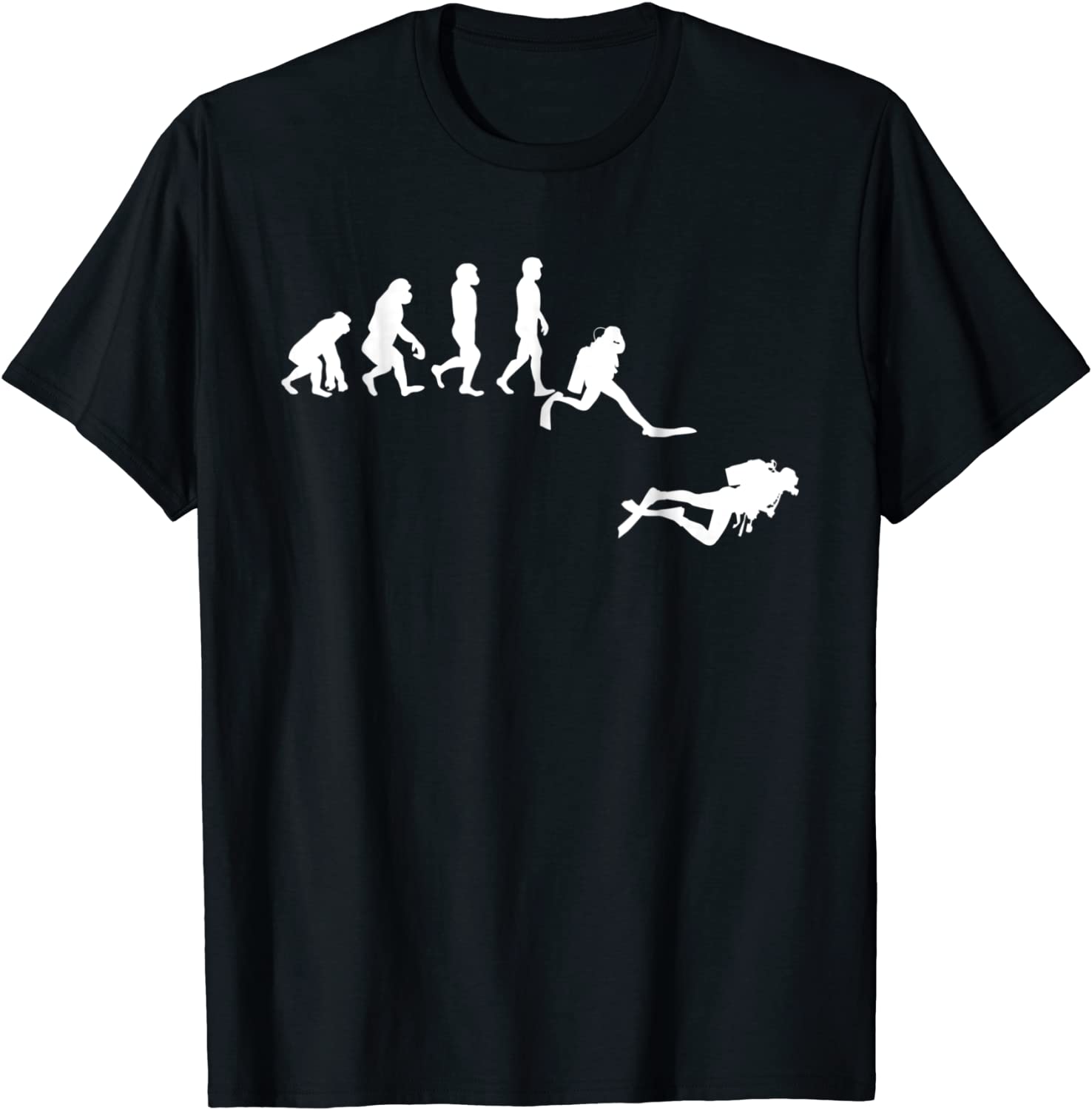 Scuba Dive T- Shirt Evolution Diving Diver Ocean Lover Gift