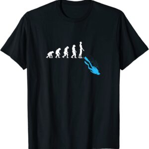 Scuba Diving Diver Funny Human Evolution Ocean Sea T-Shirt