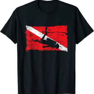 Scuba Diving Flag vintage Divers gift T-Shirt