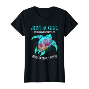 Just A Girl Who Loves Turtles And Scuba Diving T-Shirt