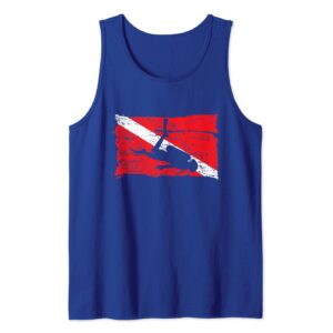 Scuba Diving Flag vintage Divers gift Tank Top