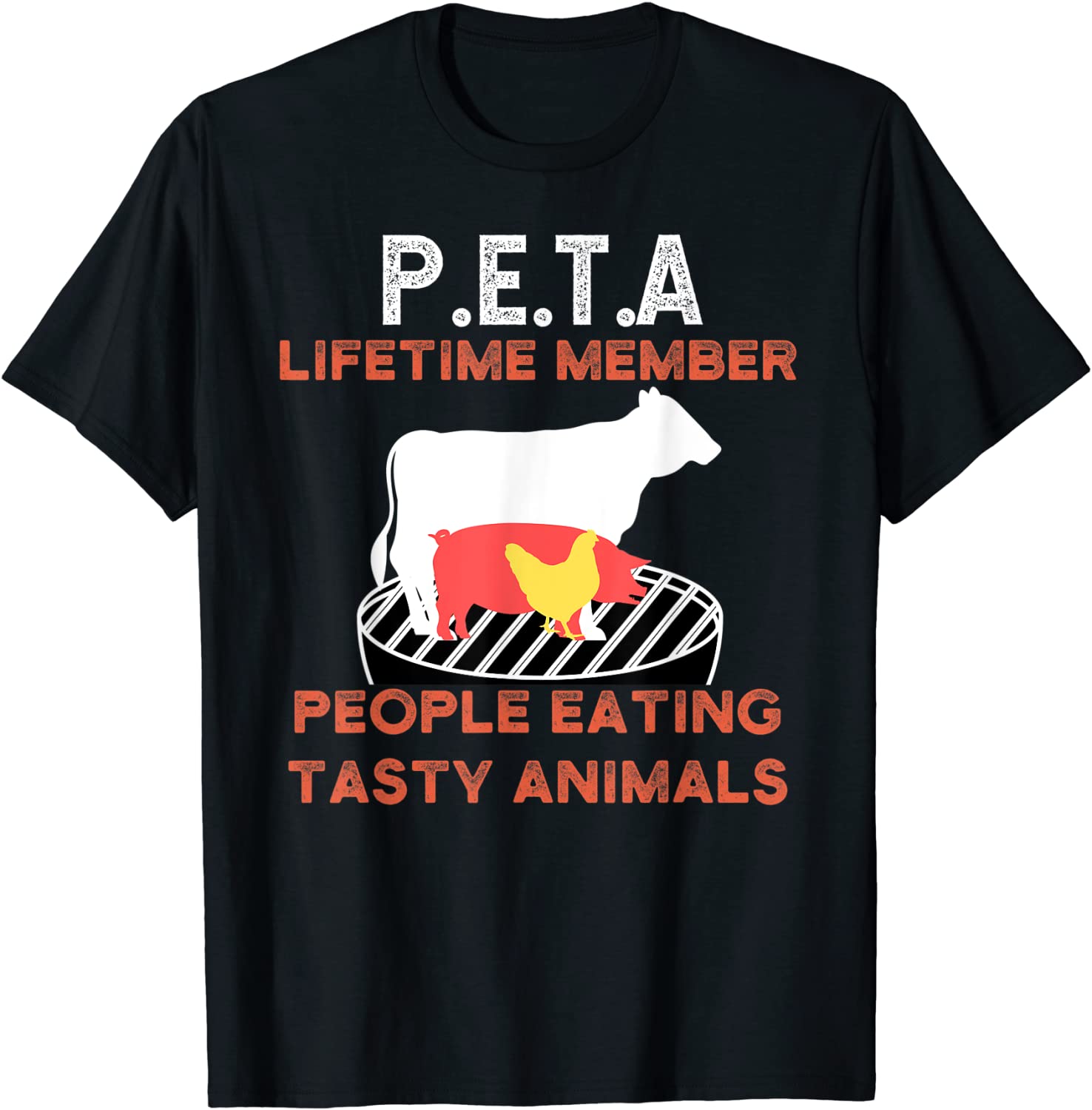 Funny P.E.T.A People Eating Tasty Animals BBQ Lover Design T-Shirt