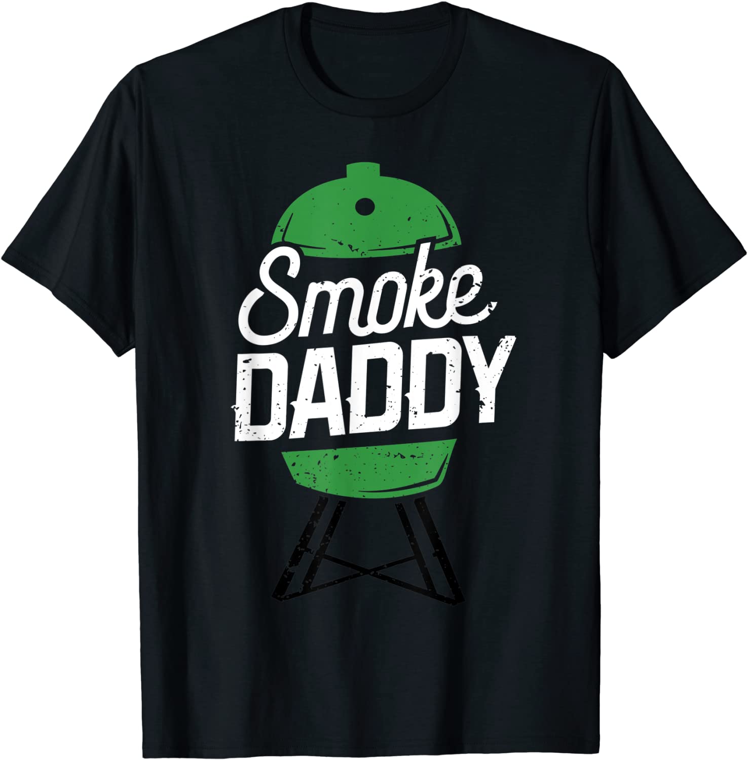 Mens Smoke Daddy Green Egg Pitmaster Dad Tshirt BBQ Grill T-Shirt