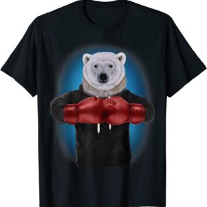 T-Shirt, Boxing Polar Bear, Martial Arts Fighter Warrior