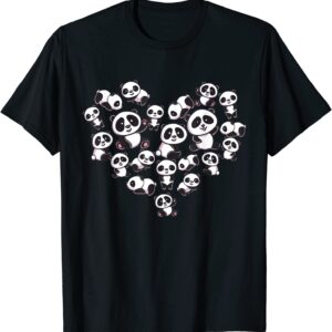 Panda Shirt Cute Panda Tshirt Panda Bear Lover Heart Gifts T-Shirt