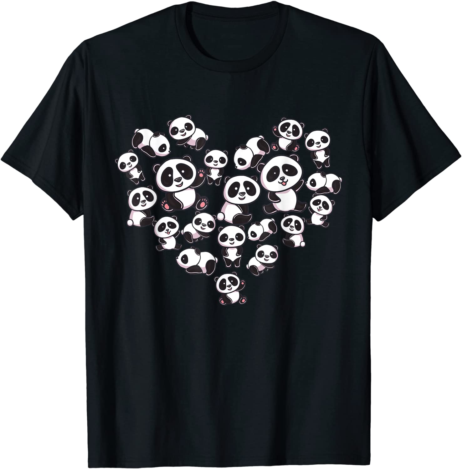 Panda Shirt Cute Panda Tshirt Panda Bear Lover Heart Gifts T-Shirt