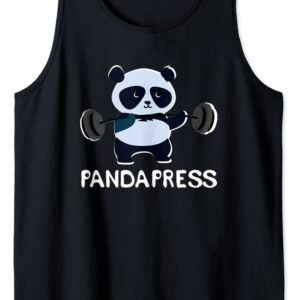 Funny Gym Workout T Shirt Panda Bear Fitness Lifting Clothes Tank Top