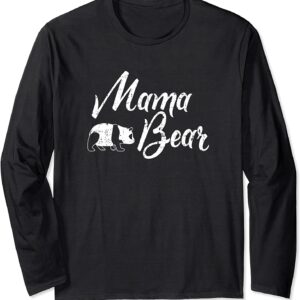Mama Bear Shirt Panda Bear Long Sleeve T-Shirt